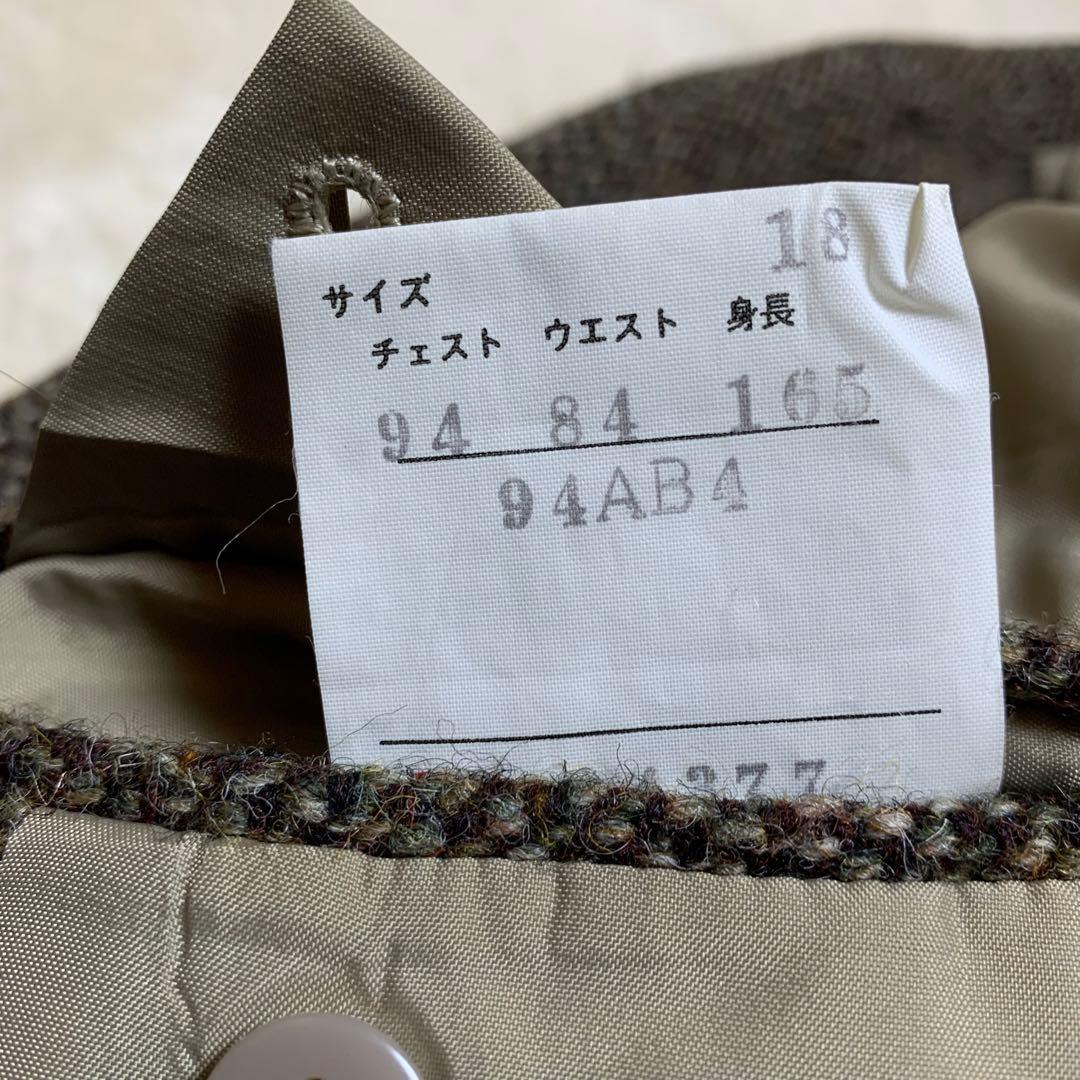 ハリスツイード テーラードジャケット ウール100% HarrisTweed