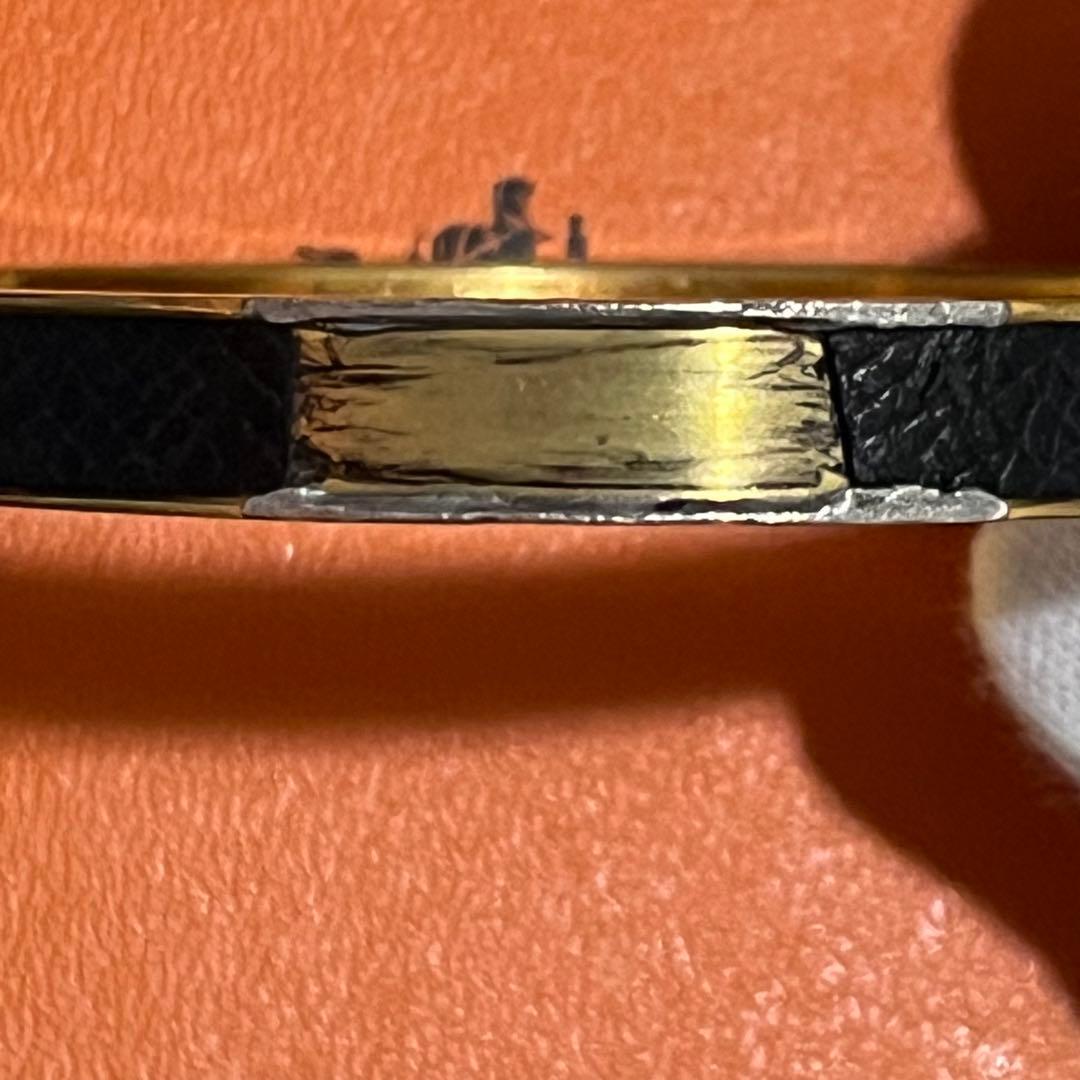 HERMES　エルメス　ケリー　バングル　ゴールド　金　黒　ブレスレット