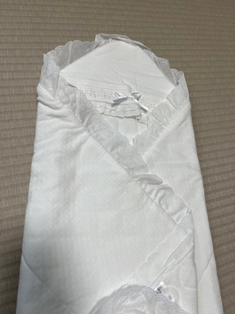 【U】ミキハウス　アフガン　おくるみ