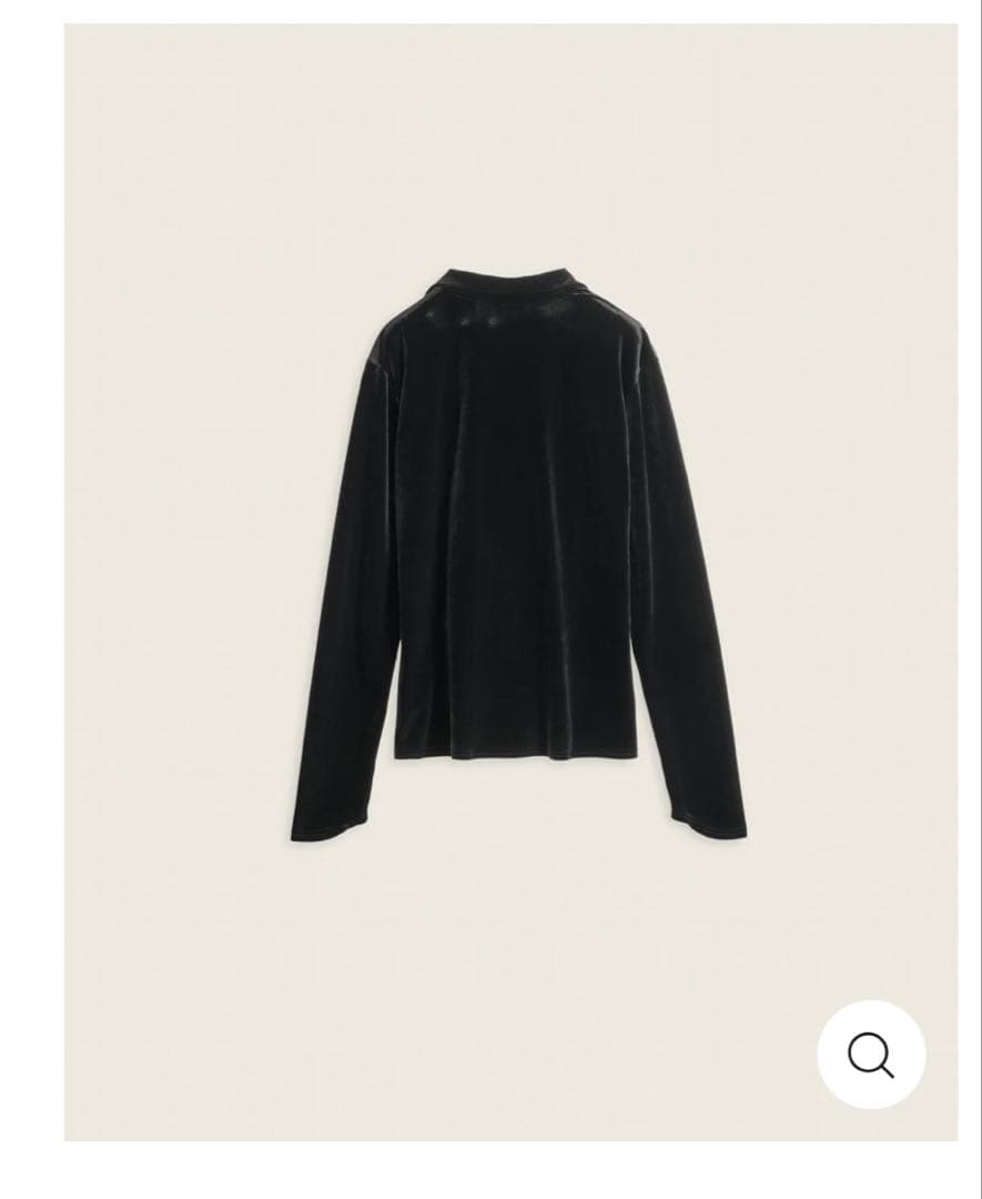 enof イナフ velour jersey zip tops