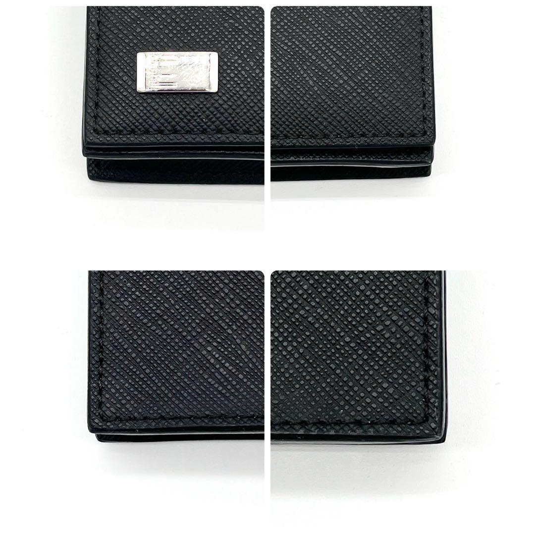 【未使用品級】ダンヒル　名刺入れ　カードケース　レザー　本革　ブラック