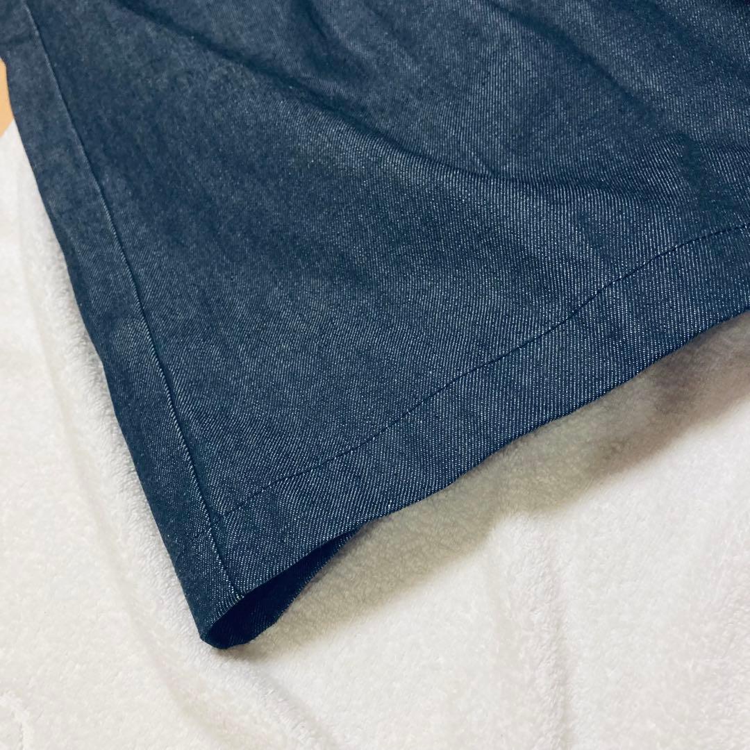 タグ付　トラディショナルウェザーウェア　ギャザーボリュームキュロットデニムパンツ