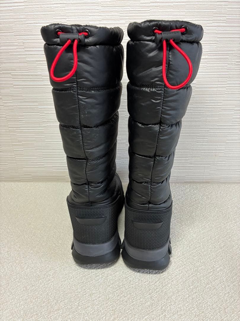 【美品】HUNTER インサレーテッド スノーブーツ トール ブラック