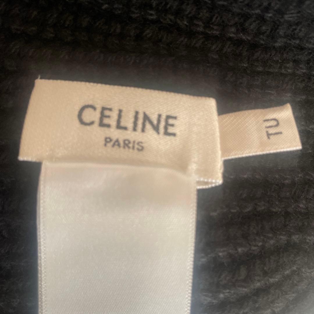 CELINE ブラック ニットバケットハット