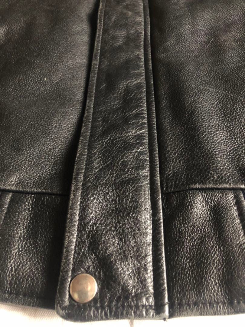 【重厚感】90s ヴィンテージ 本革スタジャン カウハイド ブラック