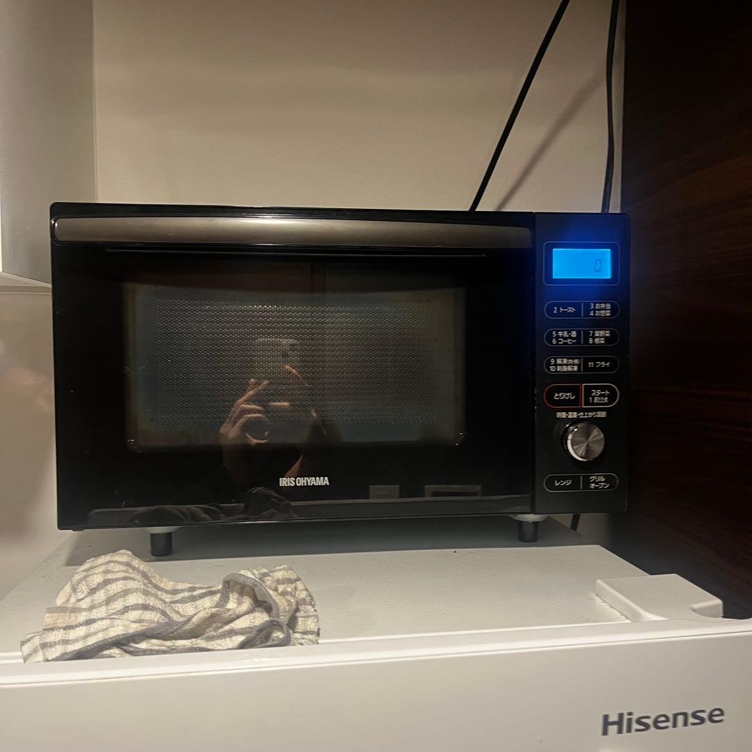 アイリスオーヤマ 電子レンジ 黒