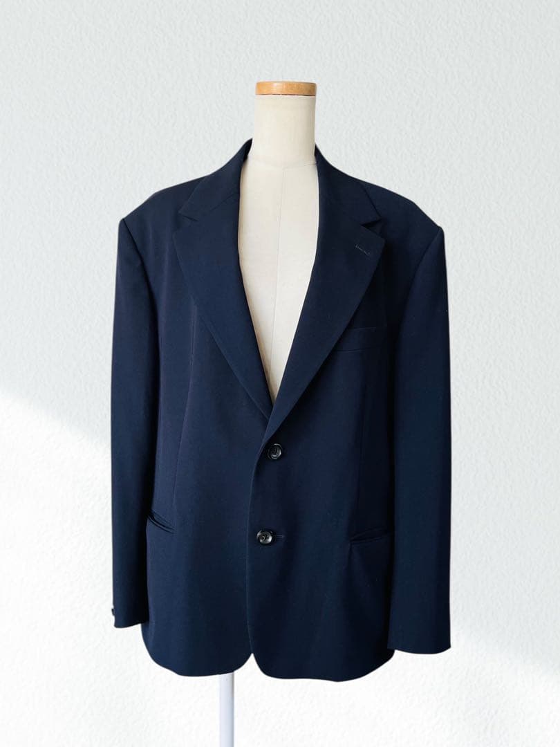 メンズ DRIES VAN NOTEN 紺 ジャケット XL ネイビー ウール