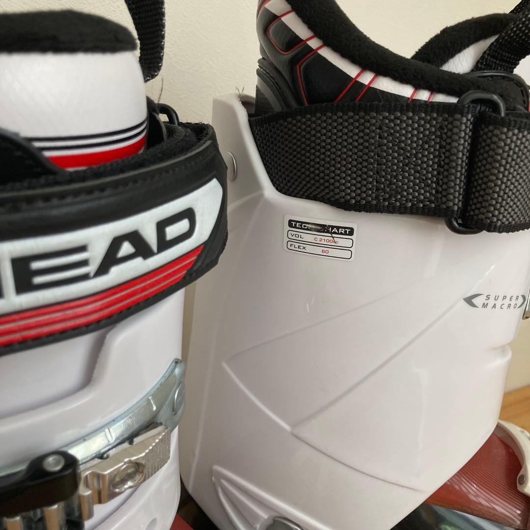 ヘッド　スキー靴　25.0-25.5cm ブーツ 男性用 黒/白/赤