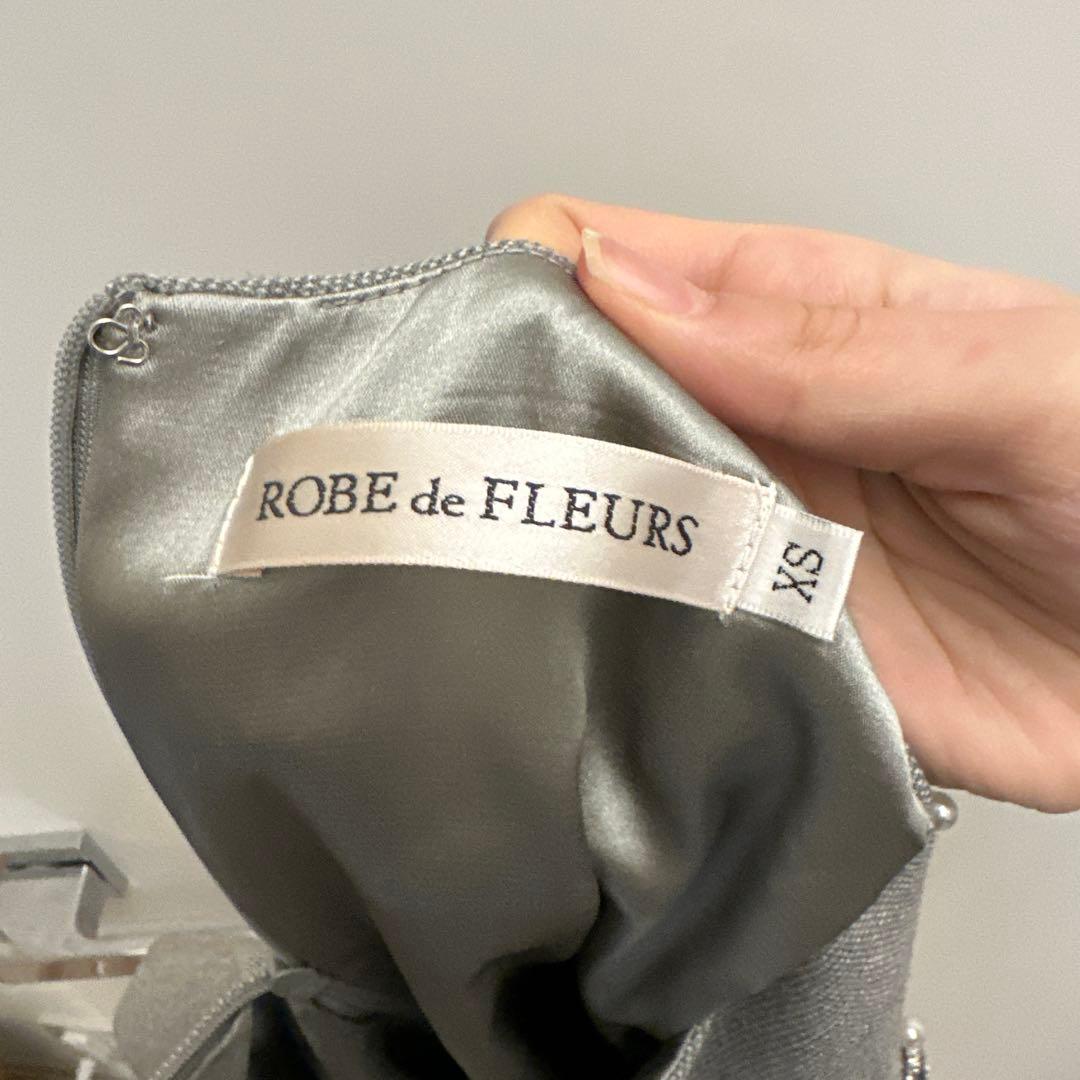 ROBE de FLEURS グレー XS タイトドレス