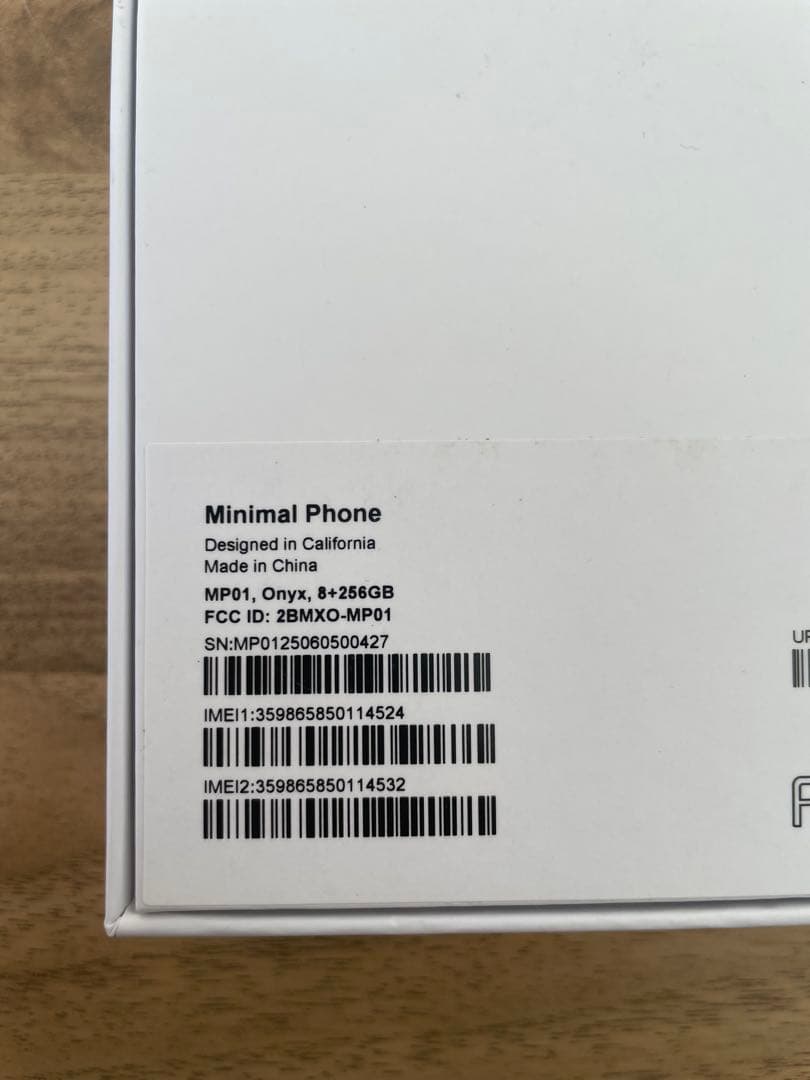 スマートフォン本体 Minimal Phone 8GB/256GB Onyx