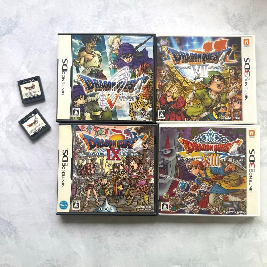 ドラゴンクエスト4,5,6,7,8,9 ソフト6本セット