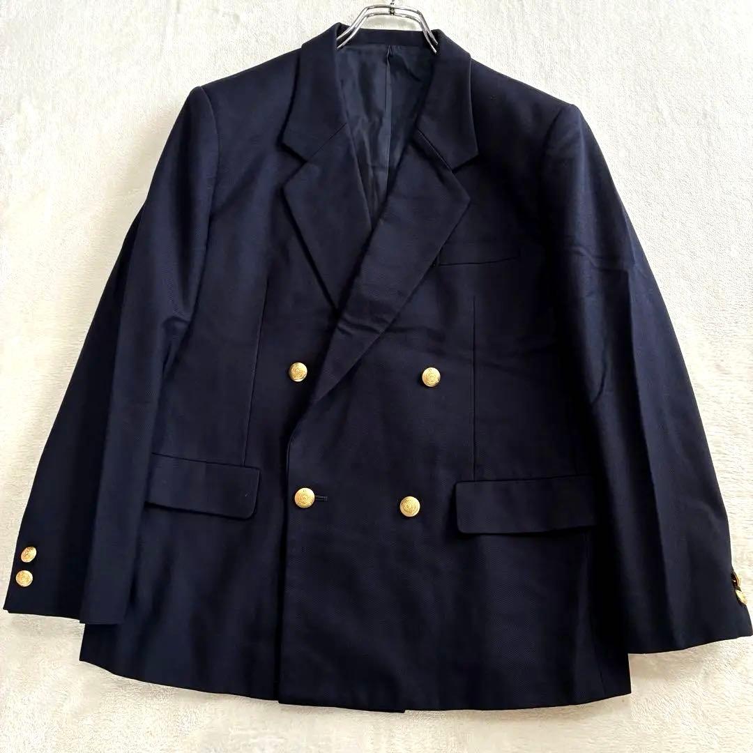Burberrys 紺ブレ ダブル 160A 金ボタン テーラード ネイビー