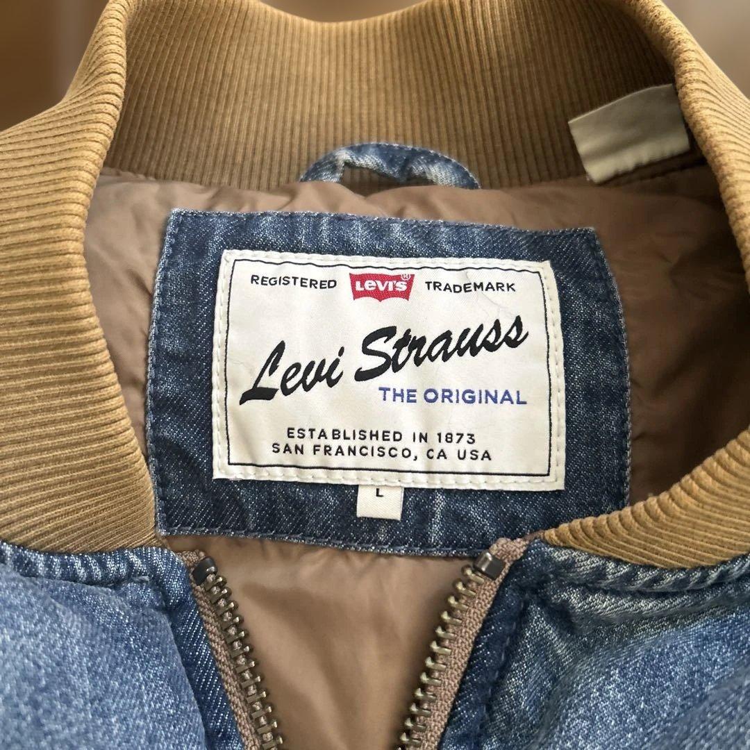 ★超美品★Levi's リーバイス スーパーデニムダウンベスト　Ｌ