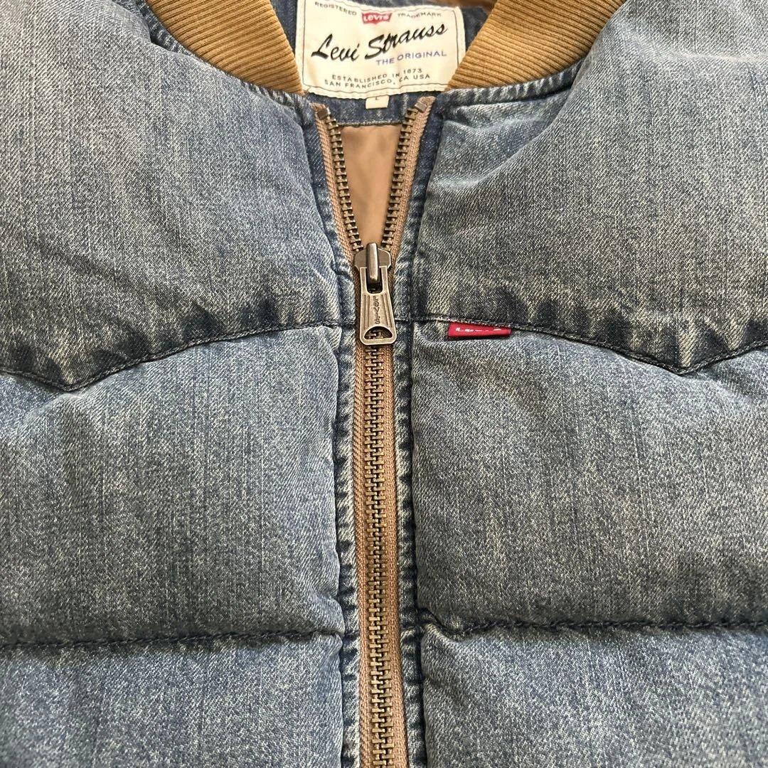 ★超美品★Levi's リーバイス スーパーデニムダウンベスト　Ｌ