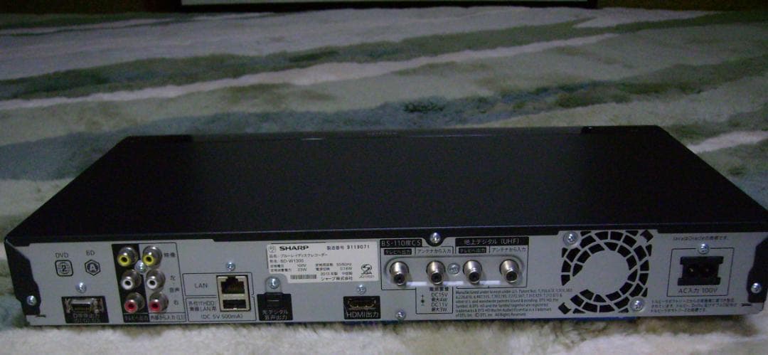 SHARP AQUOS ブルーレイレコーダー BD-W1300