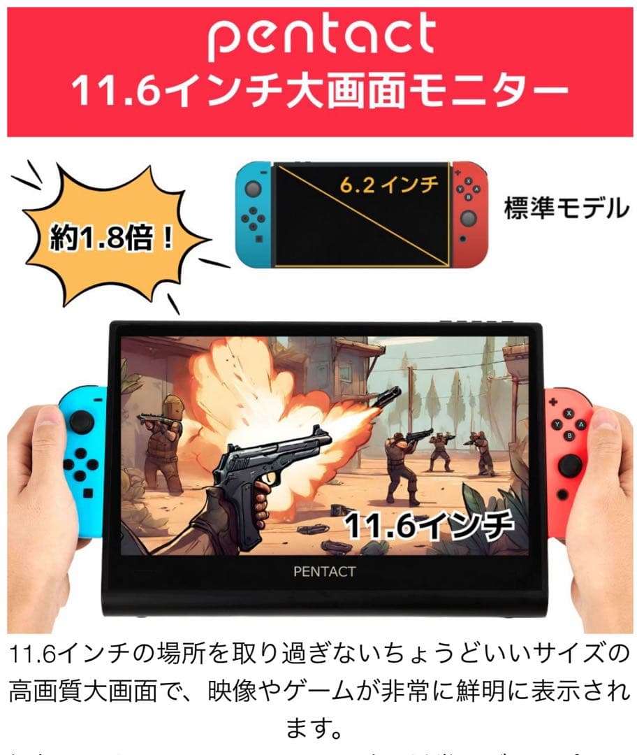 pentact ポータブルモニター　画面カバー新品付き