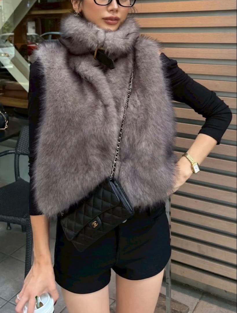 ディアンテ　DIANTE エコファーベスト　ブラウン　新品