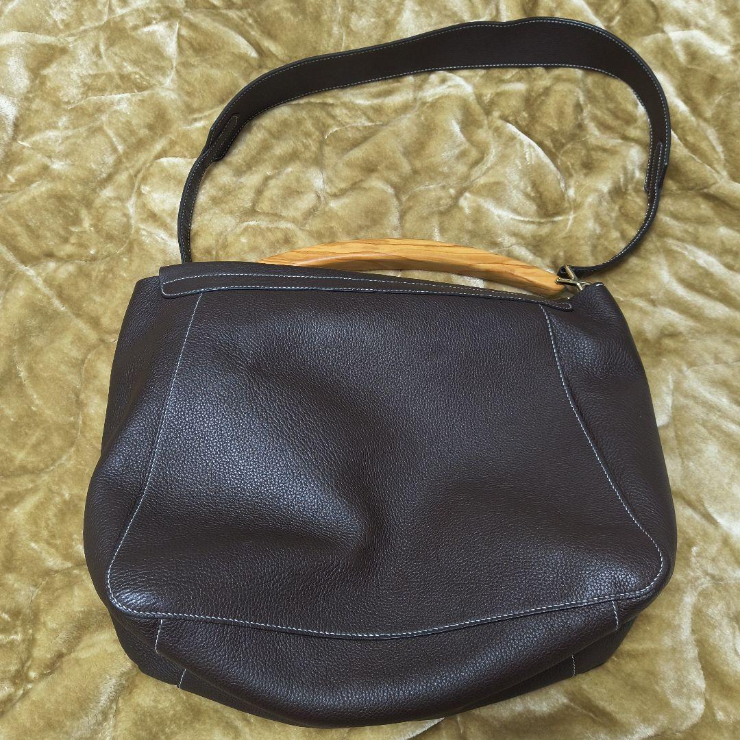 【売り切り】シセイ ブラウンレザーショルダーバッグ