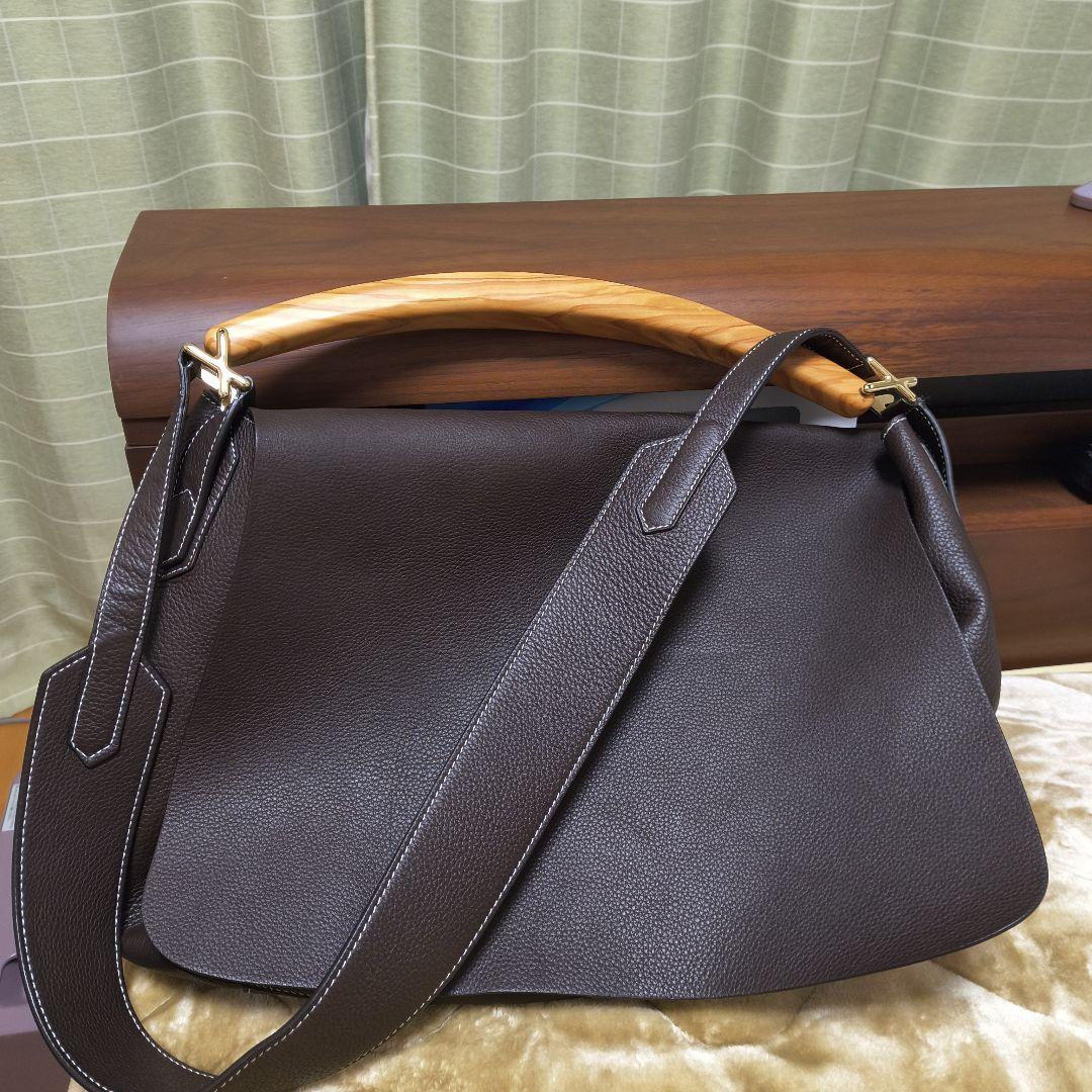 【売り切り】シセイ ブラウンレザーショルダーバッグ