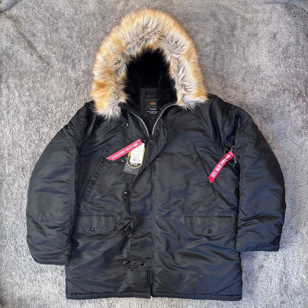 【超美品】ALPHA INDUSTRIES N-3B (4L) ブラック