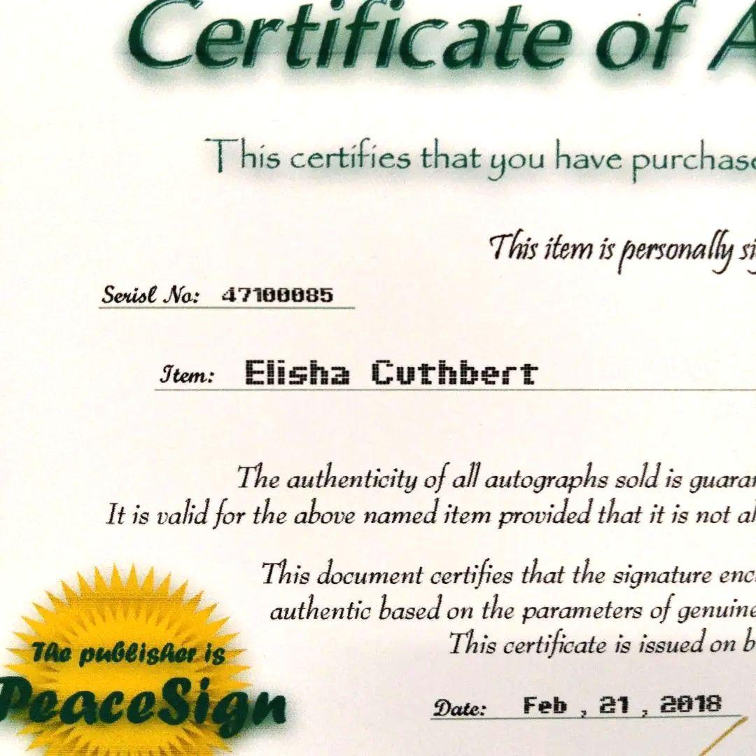 エリシャ・カスバード直筆サイン入り超大型写真‥24-TWENTY FOUR-