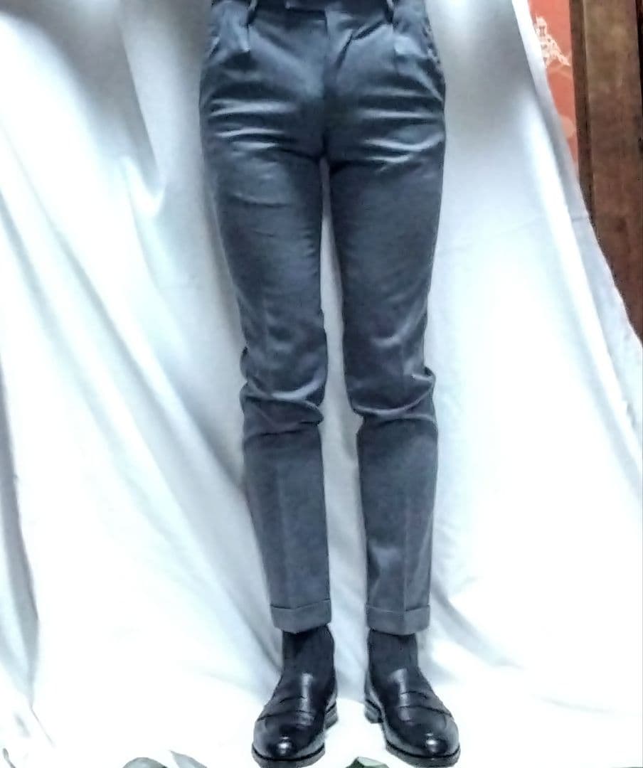 「美品」 PT01 PT TORINO グレー ウール スラックス 42 S