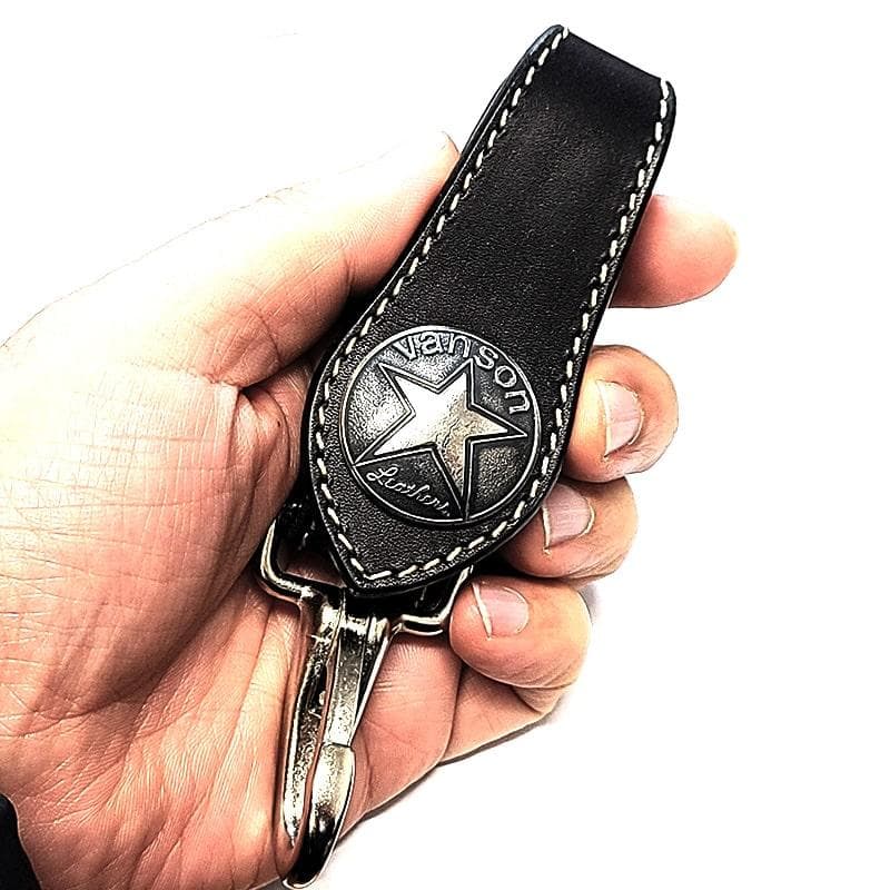 バンソン キーフック ブラック 牛革 vanson 日本製 キーリング 本革製