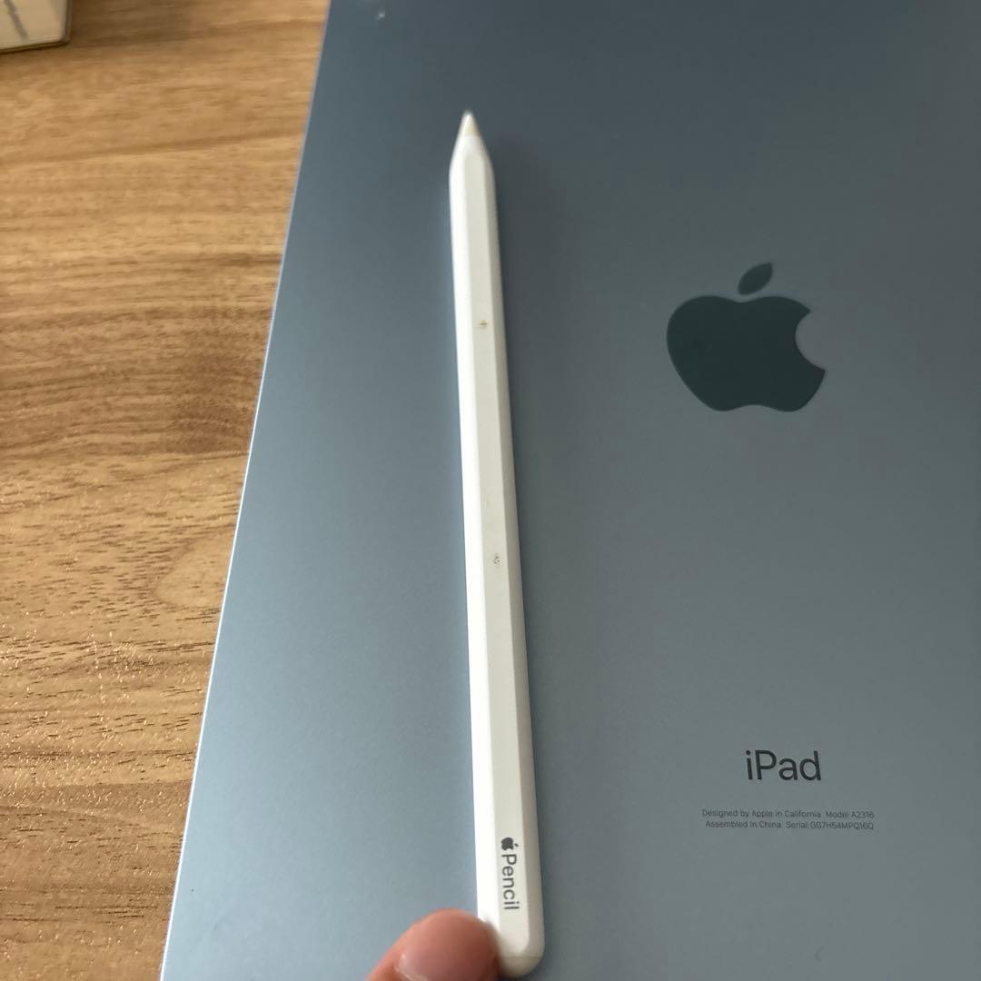 即購入okiPad Air第4世代ブルー 本体 + Apple Pencil