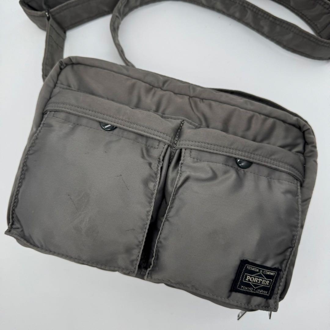 PORTER ショルダーバッグ TANKER タンカー シルバーグレー ナイロン
