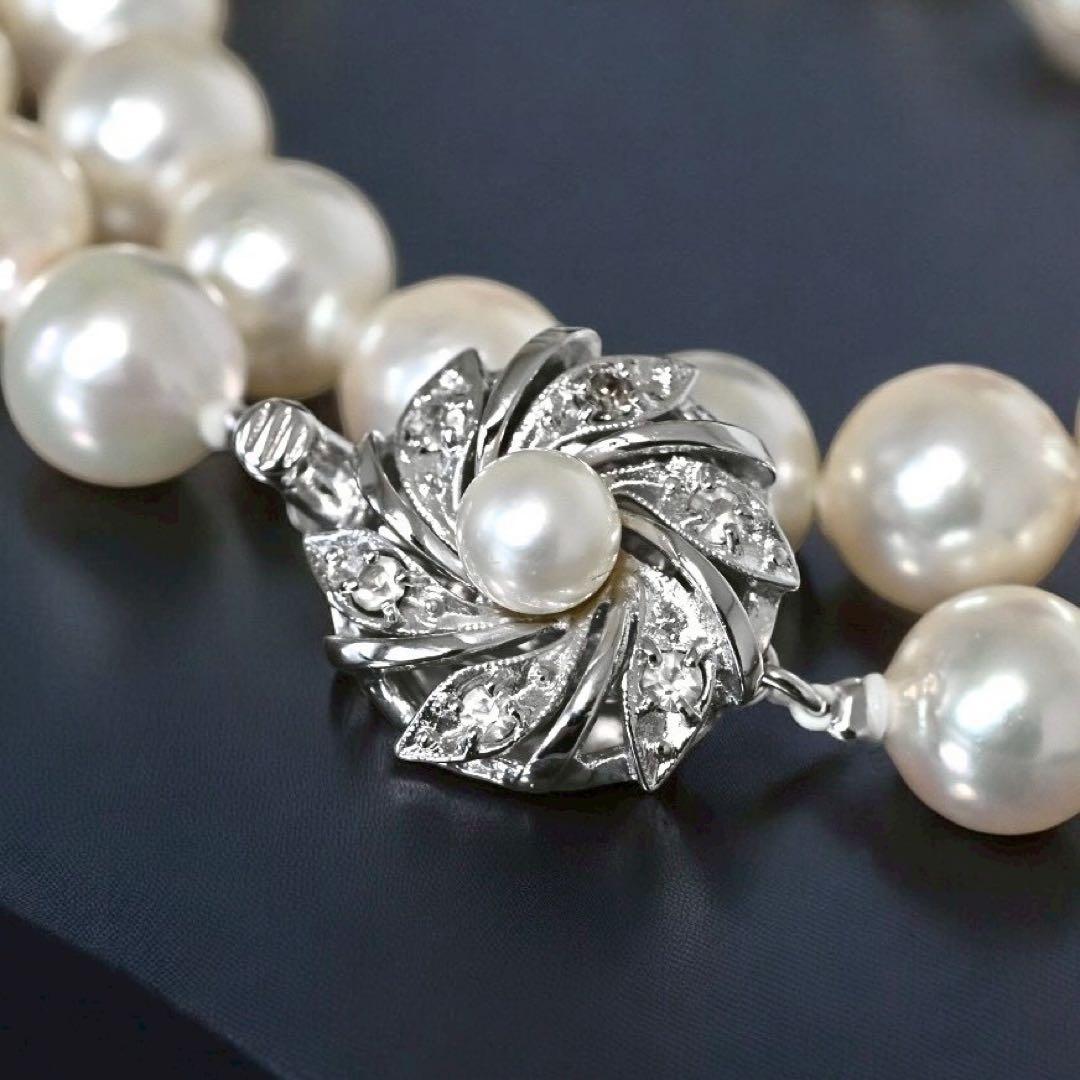 【最高峰】アコヤ　パール　大珠　ネックレス　本真珠　9ミリ　鑑別書