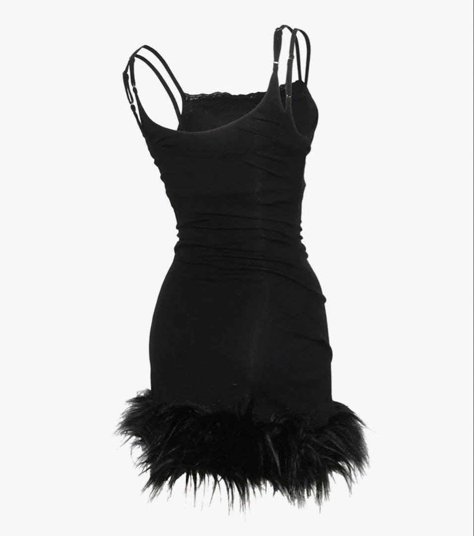 ワンピース theredthread S layered fluff dress mini