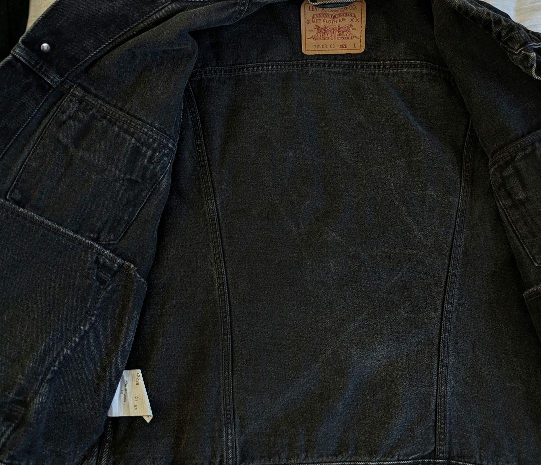 LEVI'S リーバイス 70503 ブラック デニムジャケット チュニジア製