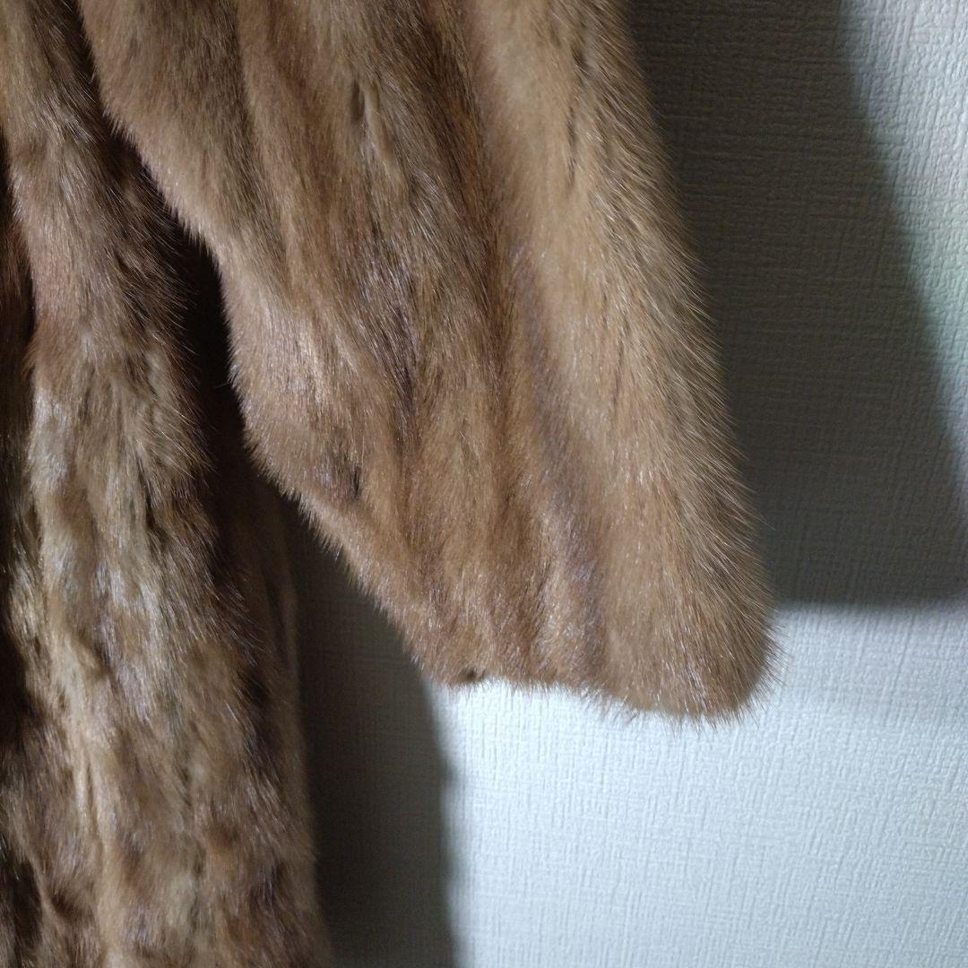 KESKA 毛皮コート　ライトブラウン