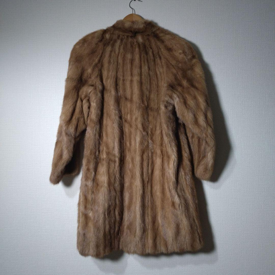 KESKA 毛皮コート　ライトブラウン