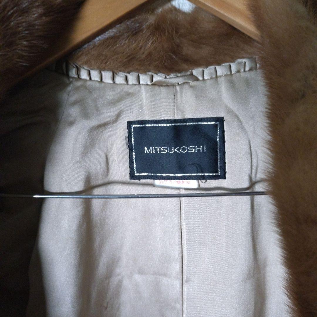 KESKA 毛皮コート　ライトブラウン