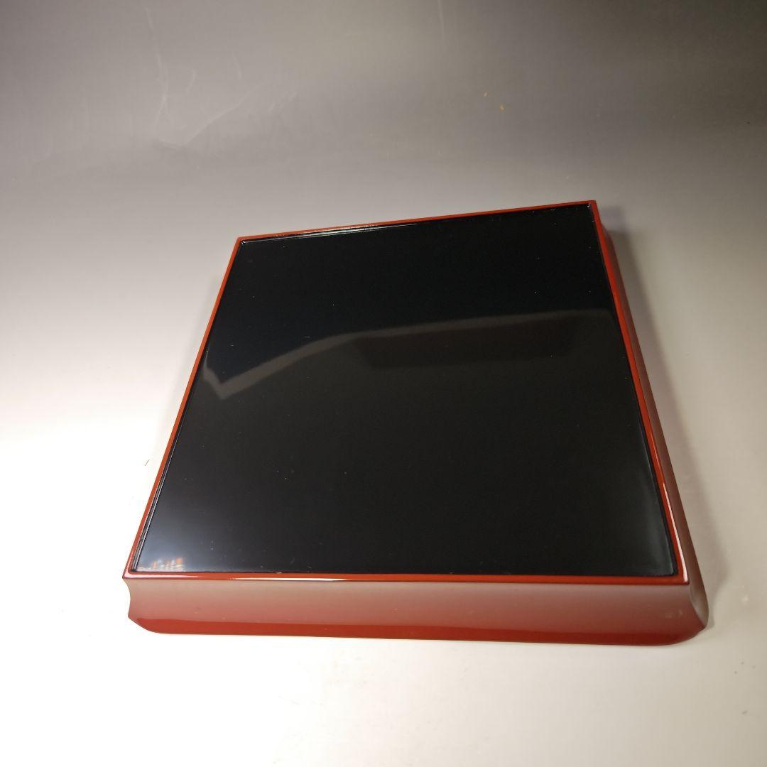 イ329 盆『塗師　茶平一斎作』『輪島塗　笹蒔絵　四方盆　共箱』茶道具