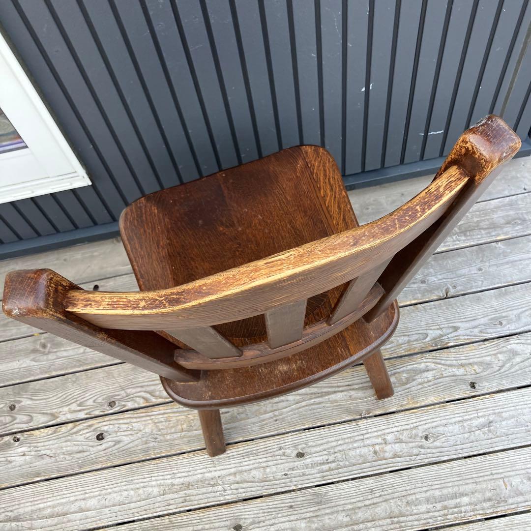 ① 北欧レトロ 古家具 木製椅子 チャーチチェア ダイニングチェア ビンテージ