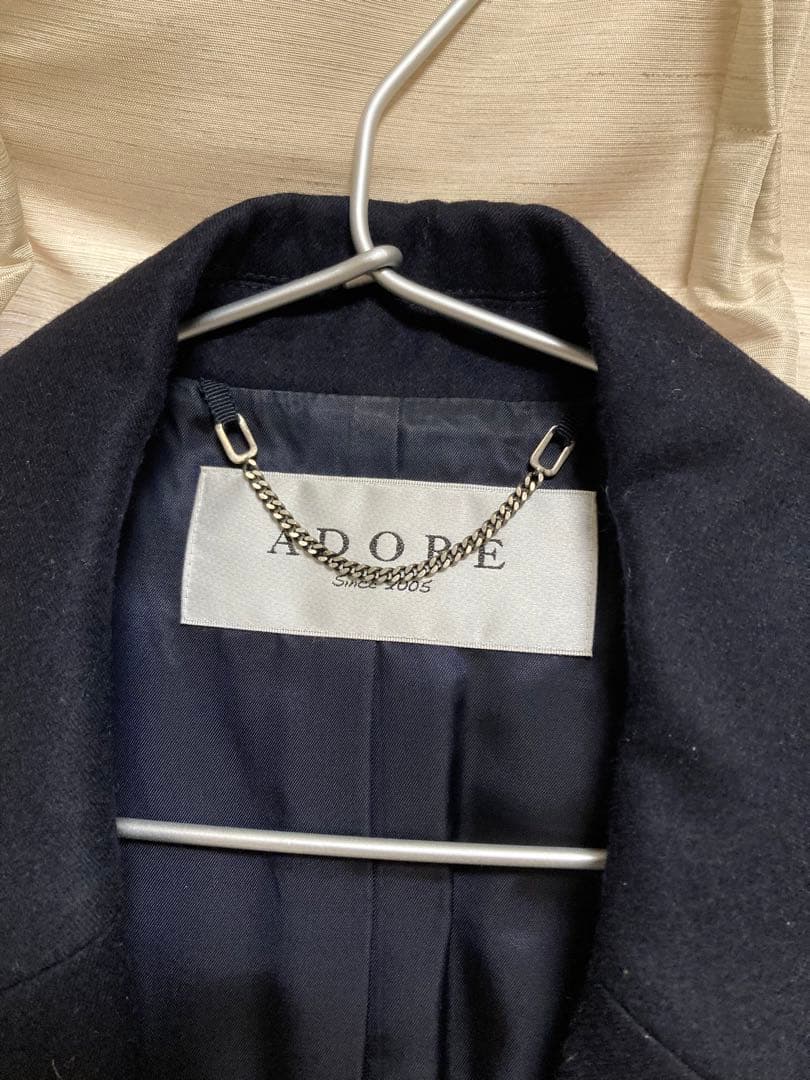 美品 ADORE アドーア テーラードコートジャケット 38 ネイビー 紺色