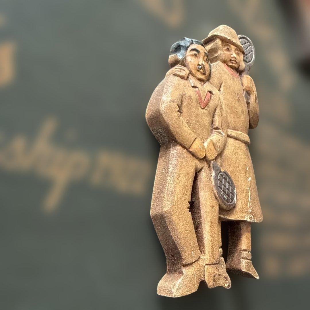 ウィンブルドン テニス 1922年 木製彫刻　アンテック　テニス大会　入手困難