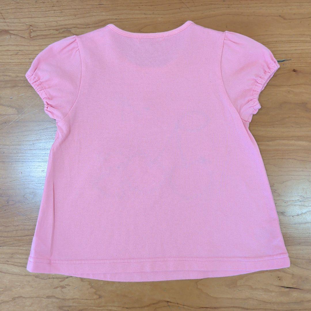 ファミリア ウサギとクマ ピンクTシャツ 100cm 1回着用 クリーニング済み