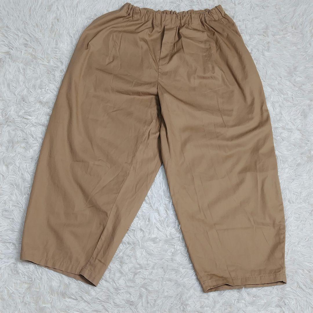 【極美品】ミズイロインド 24SS ワイドカーゴパンツ ベージュ