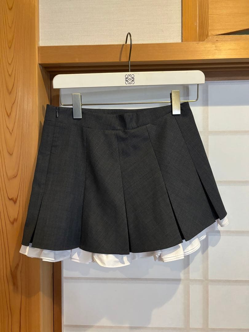 SHUSHUTONGグレー プリーツスカート サイズ8