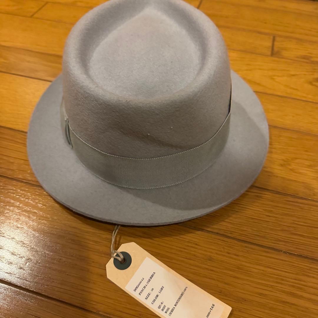the h.w.dog&co ウールハット　グレー　38 美品
