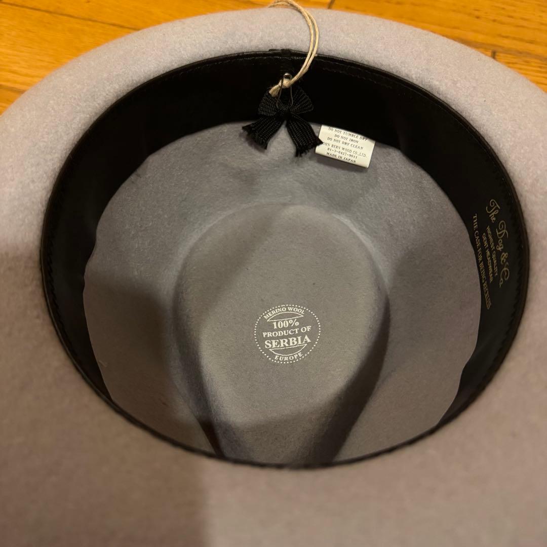 the h.w.dog&co ウールハット　グレー　38 美品