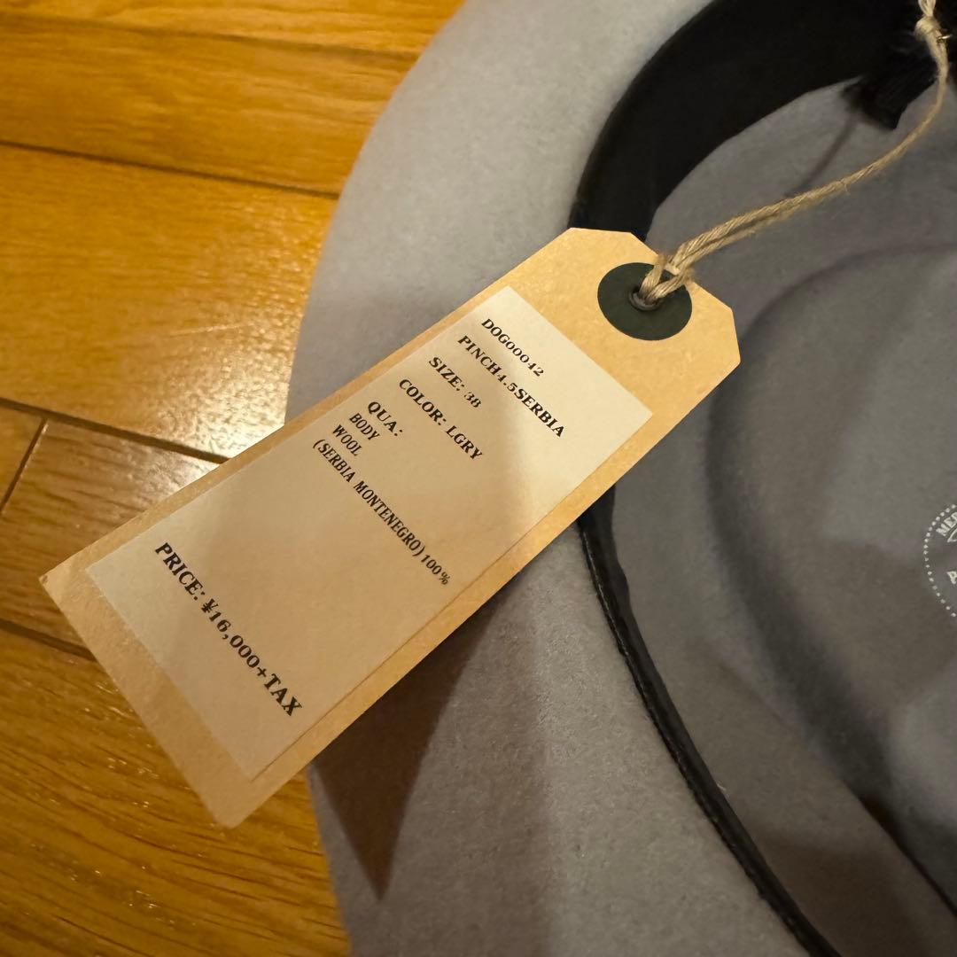 the h.w.dog&co ウールハット　グレー　38 美品