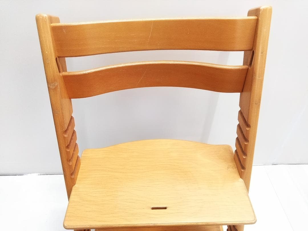 ストッケ トリップトラップ 木製 ハイチェア 高さ調節可能★