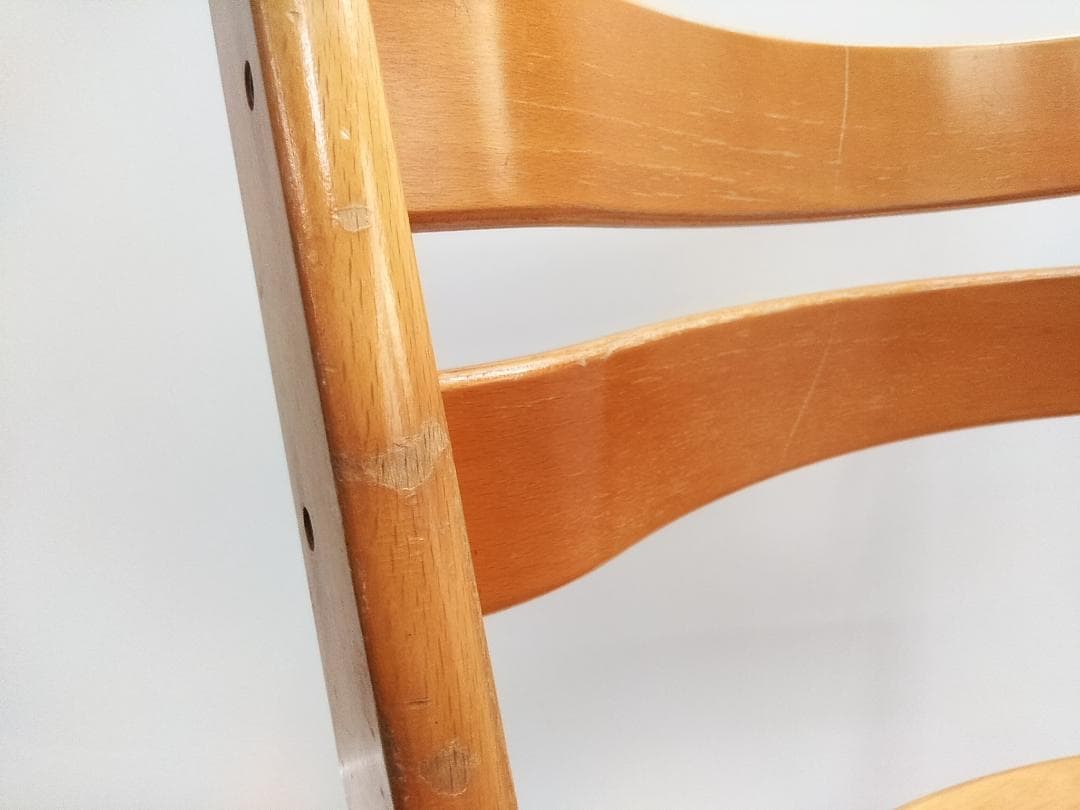 ストッケ トリップトラップ 木製 ハイチェア 高さ調節可能★