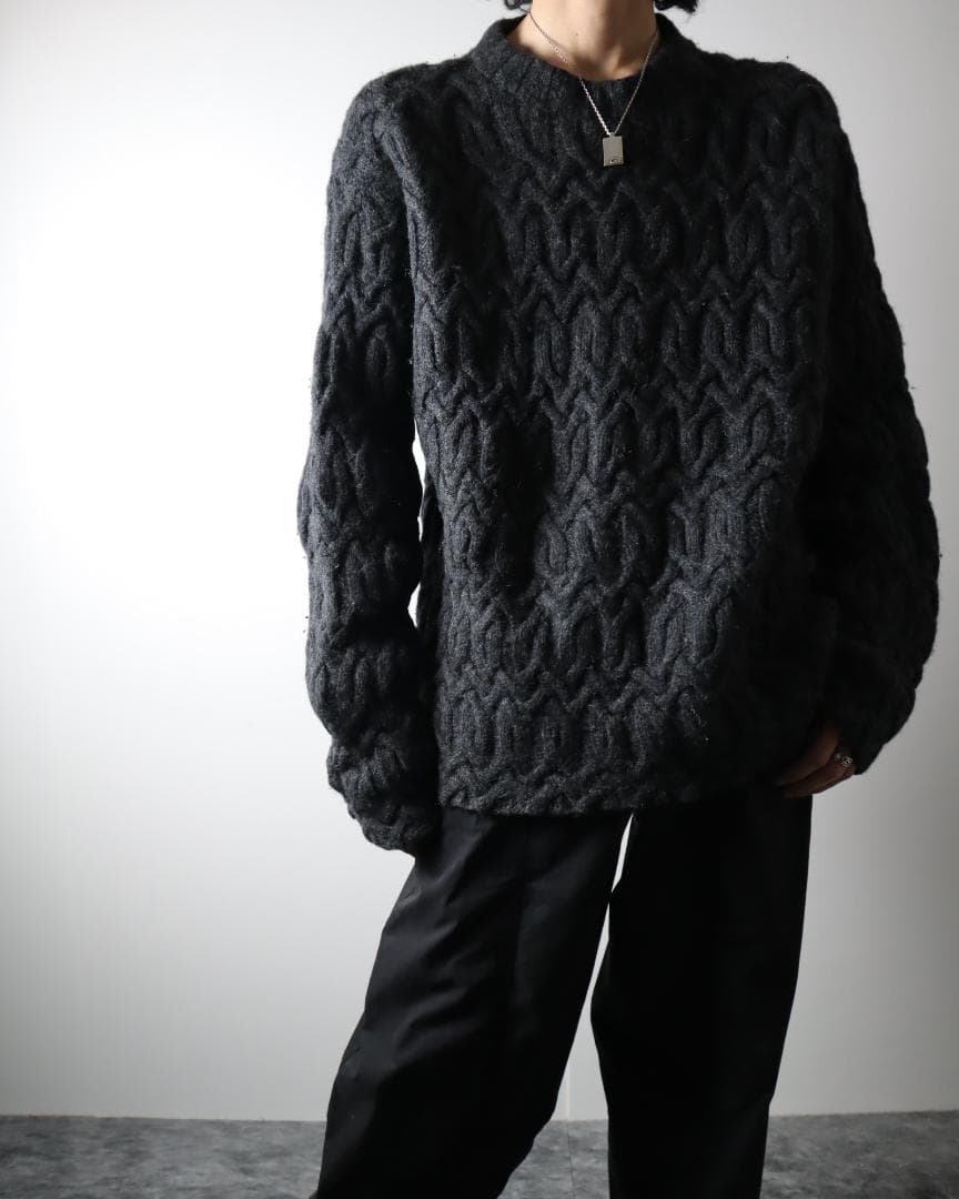 J.CREW 90s ケーブル チャンキー ウール ニット セーター 巨人タグ