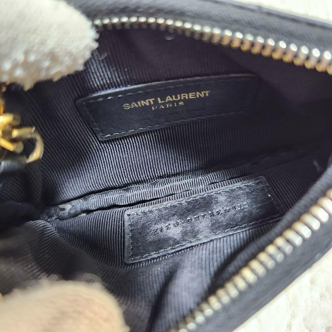 ✨美品✨サンローラン　ケース　小銭入れ　キーリング　カサンドラ　ブラック