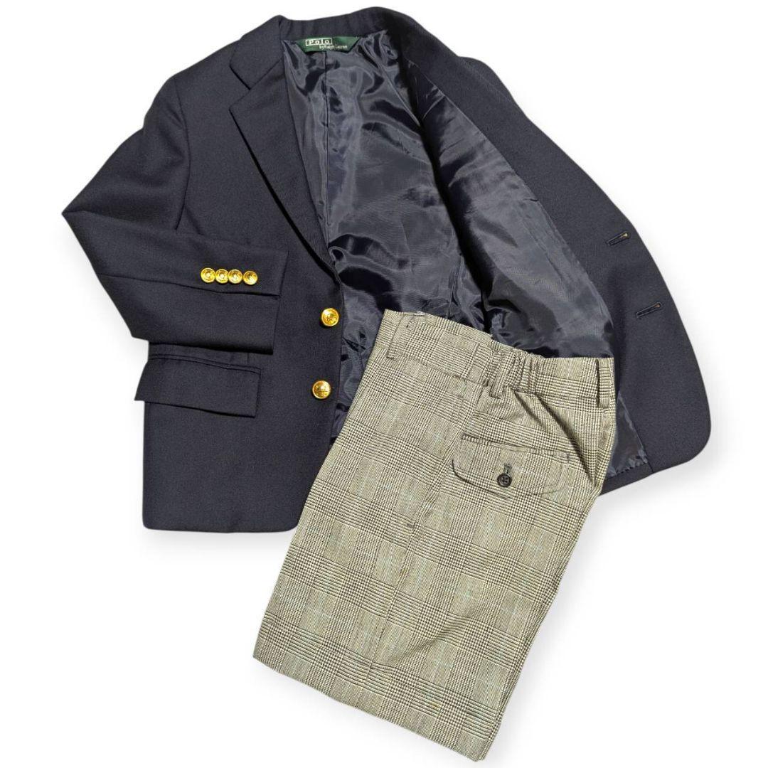 美品　ラルフローレン　フォーマル　120 スーツ　紺ブレ男児金ボタン　ジャケット